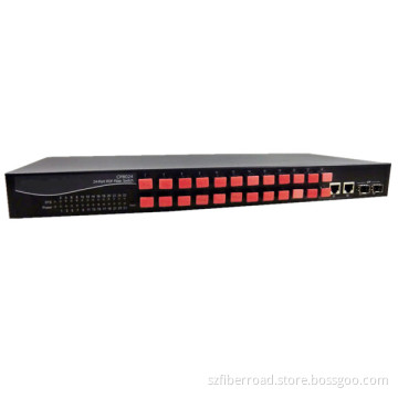 100base-Fx 24-Port POF Switch with 2 Gigabit Tp/SFP Ports Combo Web Smart Switch